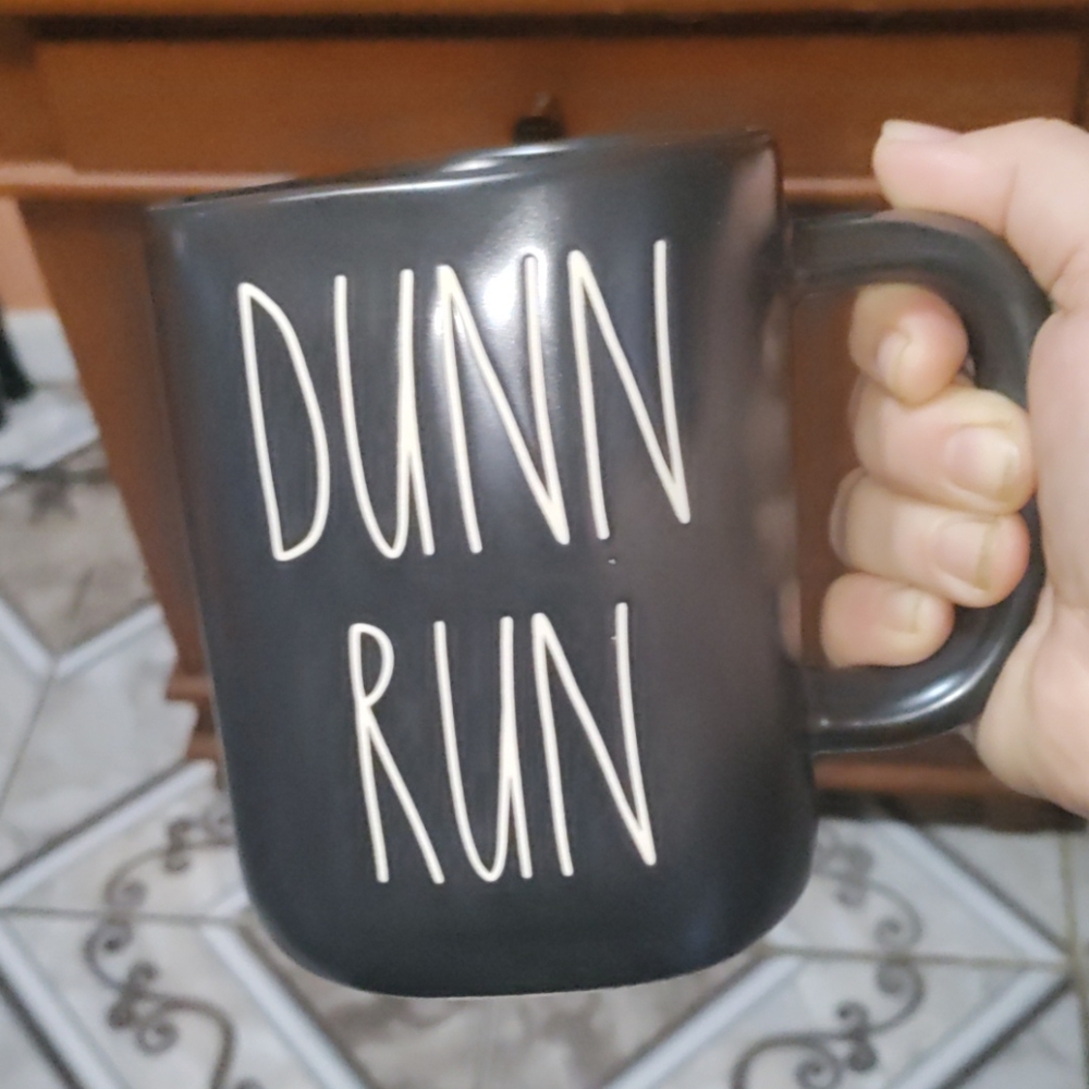 Black Rae dunn Run Mug